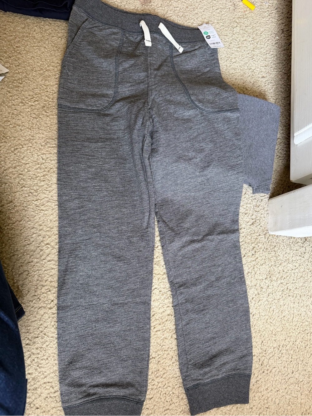 Carter's Heather Gray Kids Jogger Sweatpants with Drawstring